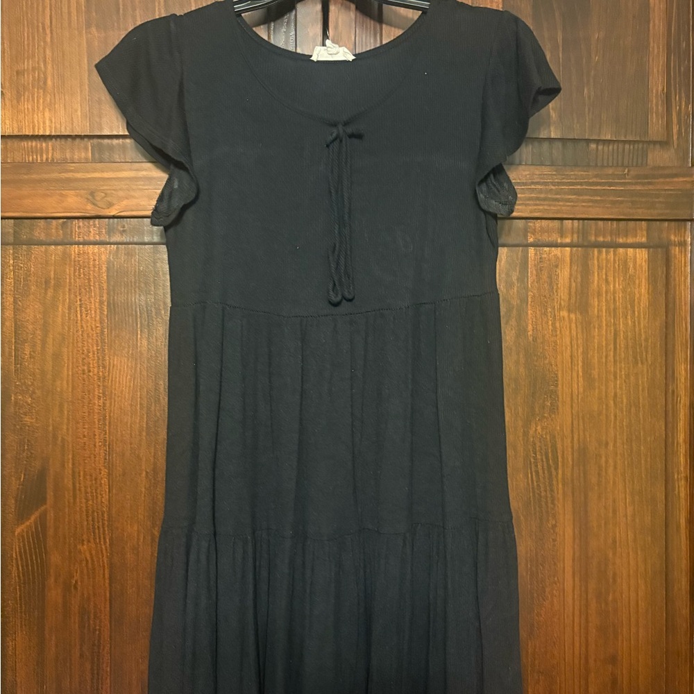 See You Monday Black Midi Dress